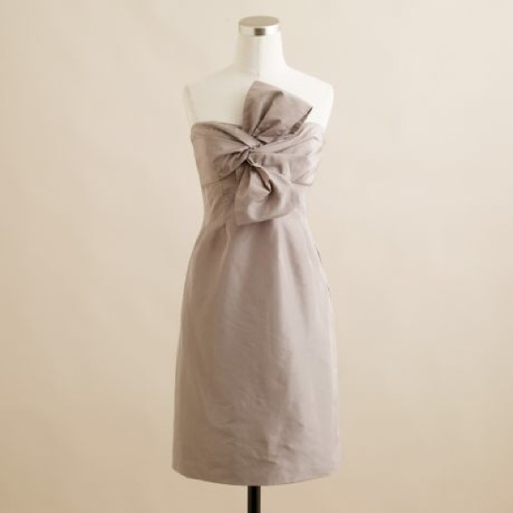 J Crew Bow Monde Dress Taffeta